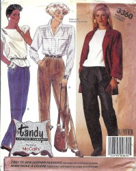 3360 McCalls  TANDY LINED LEATHER SUEDE PANTS WIDTHS PATTERN 14  28''W or 8 24"w CHOICE  UNCUT 